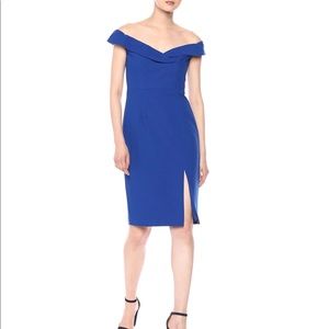 Black Halo Hepburn sheath dress royal blue Sz 8 NWT